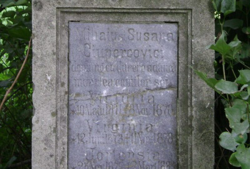 Monumentul funerar ridicat de preot Mihai Ciupercovici